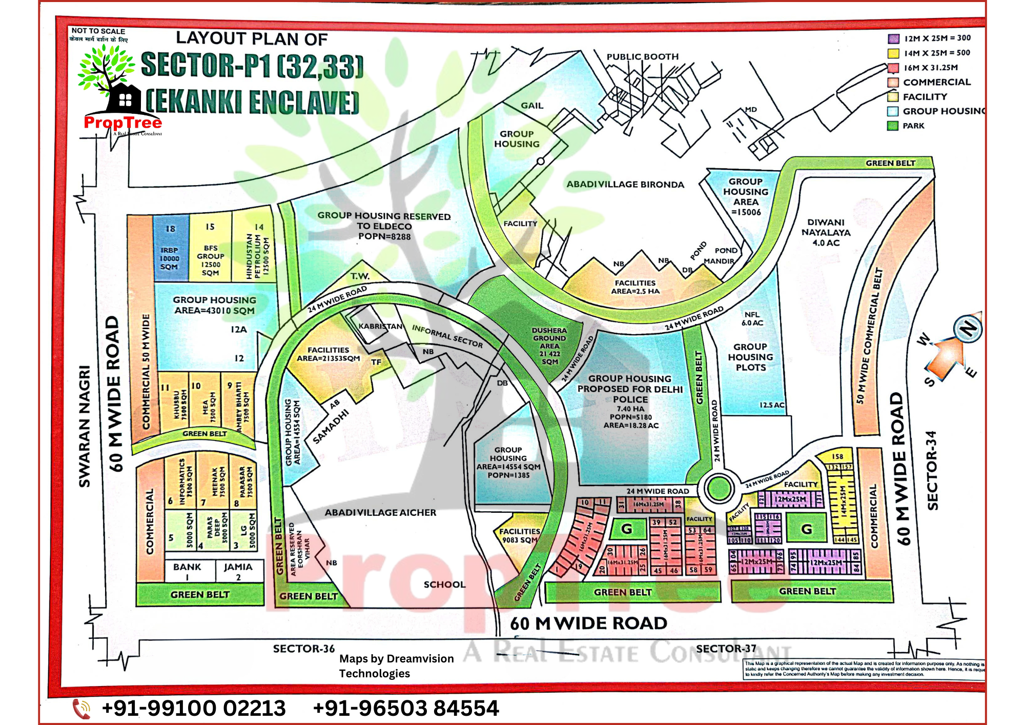 Layout Plan of Sector-P1 [32,33][Ekanki Enclave] - Proptree