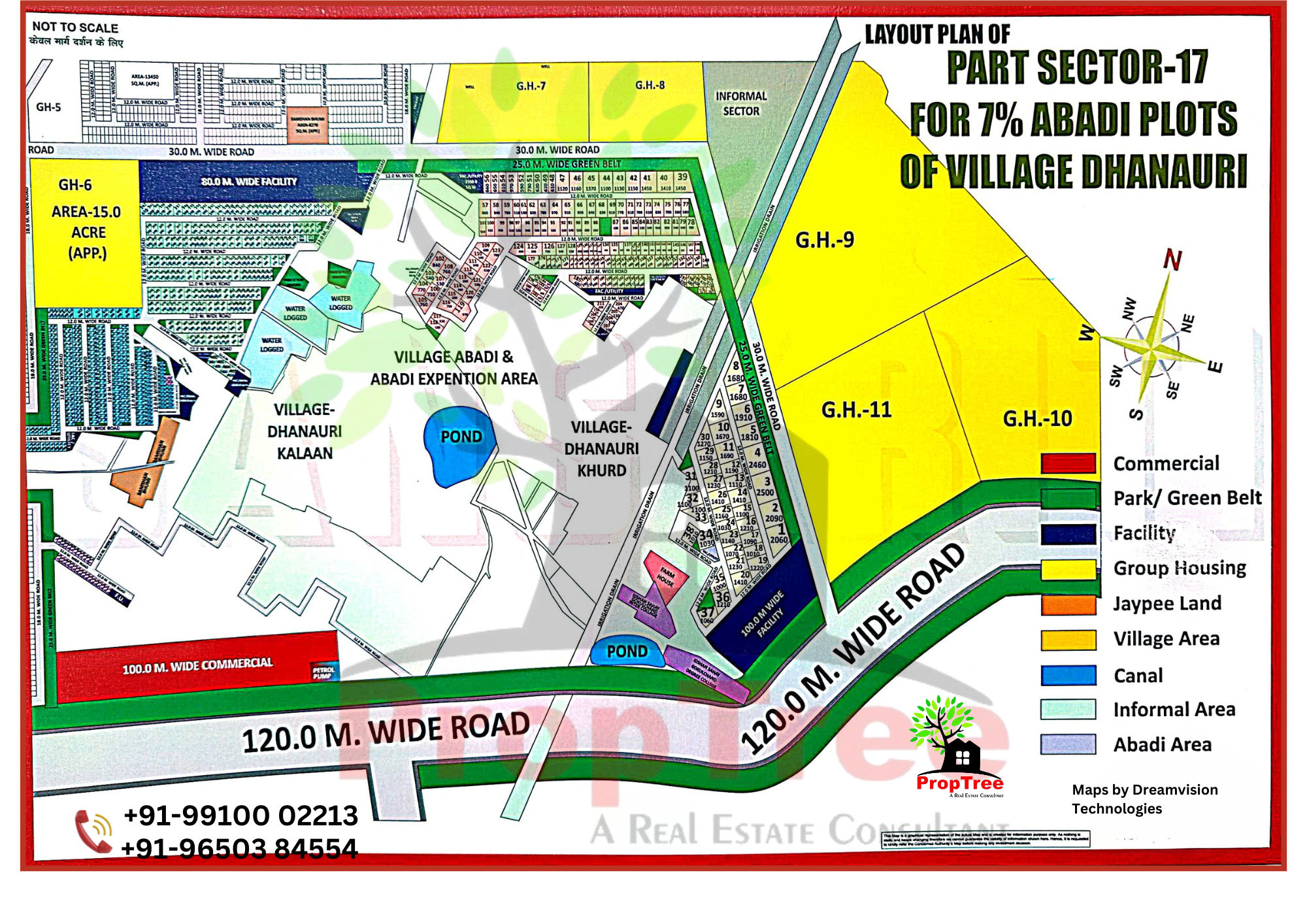 Layout Plan Of Part Sector-17 Of Village Dhanauri Yedia