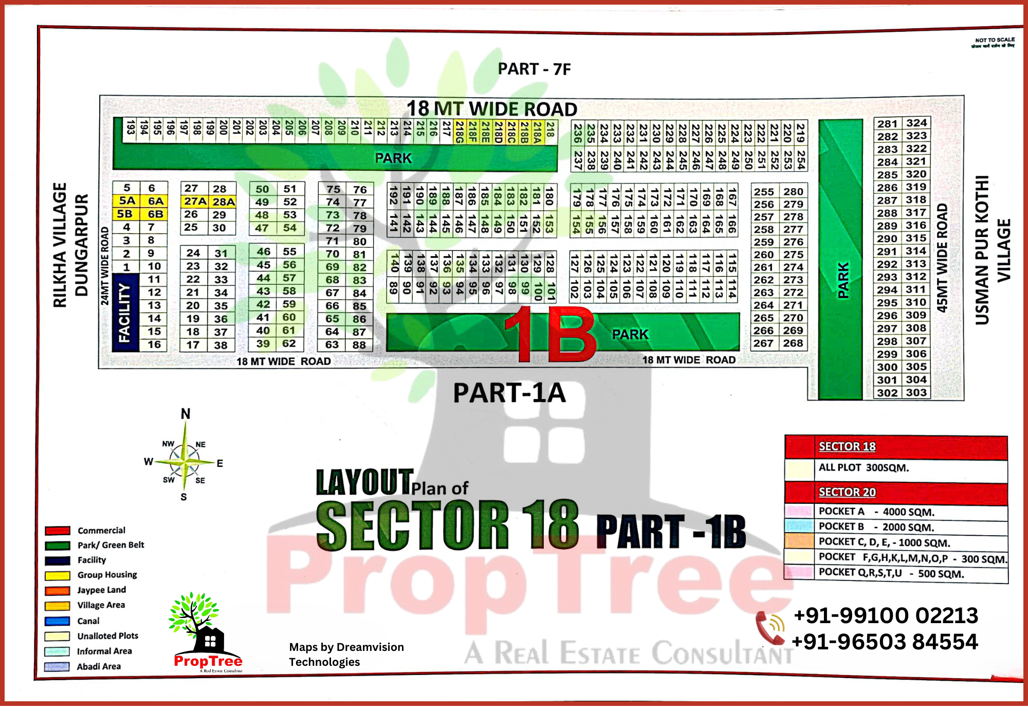 Layout Plan Of Sector-18 Part-1B Yedia