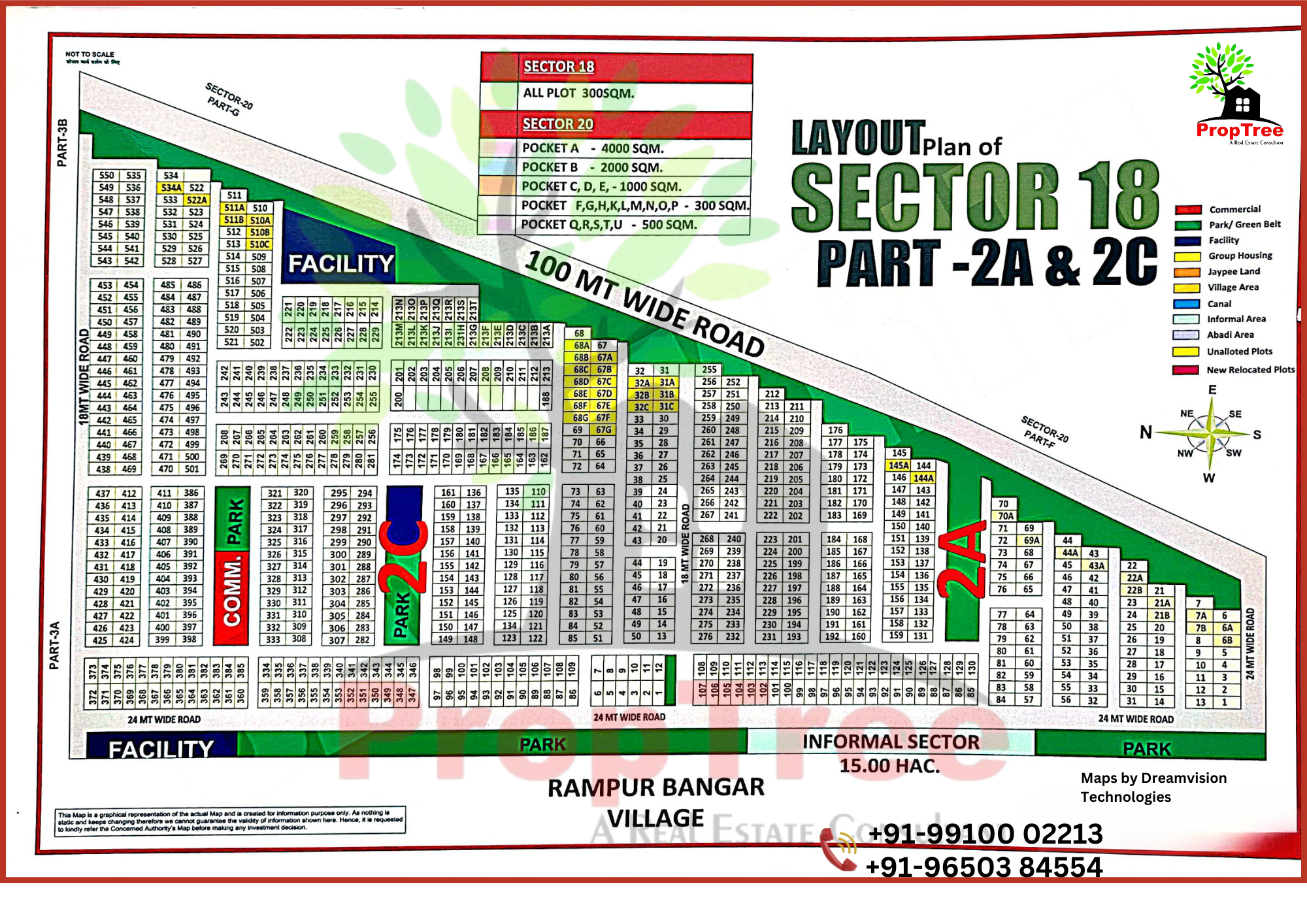 Layout Plan Of Sector-18 Part-2A & 2C Yedia