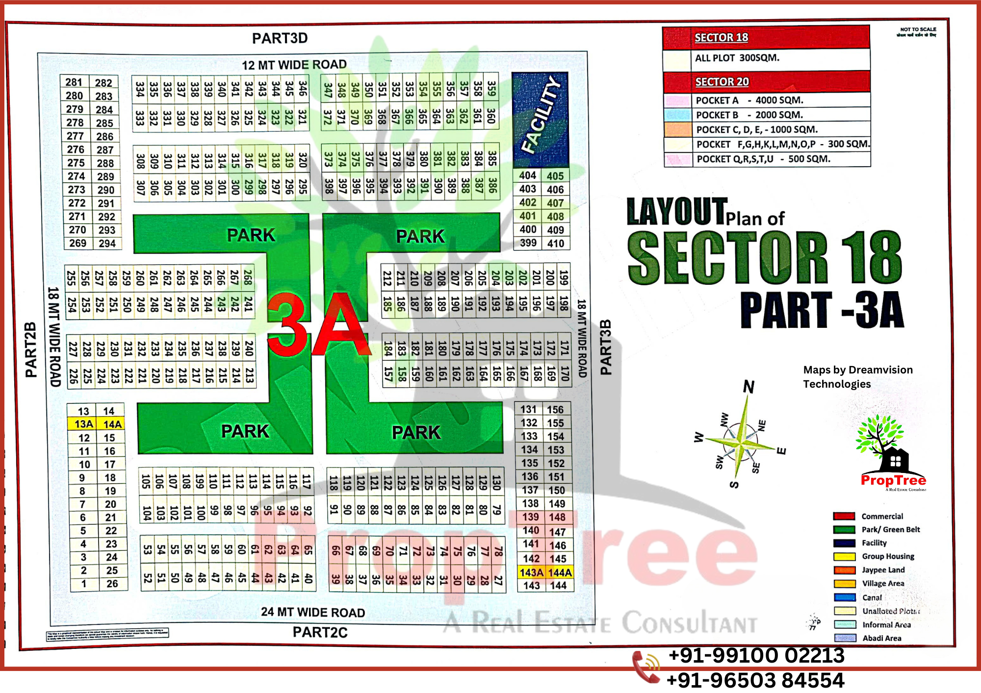 Layout Plan Of Sector-18 Part-3A Yedia