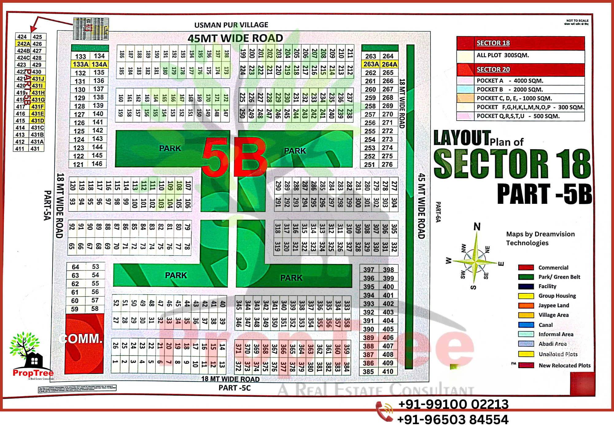 Layout Plan Of Sector-18 Part-5B Yedia