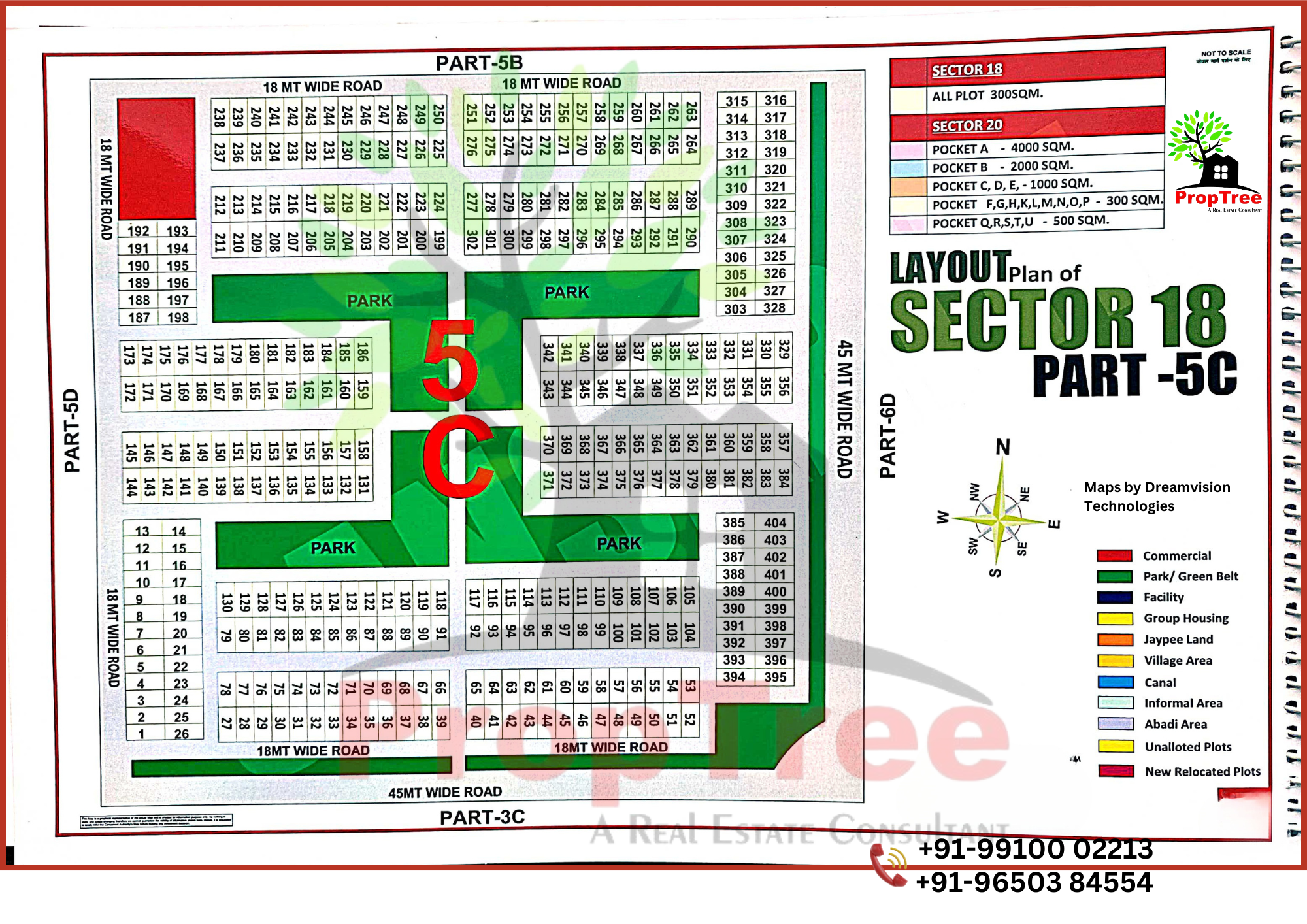 Layout Plan Of Sector-18 Part-5C Yedia