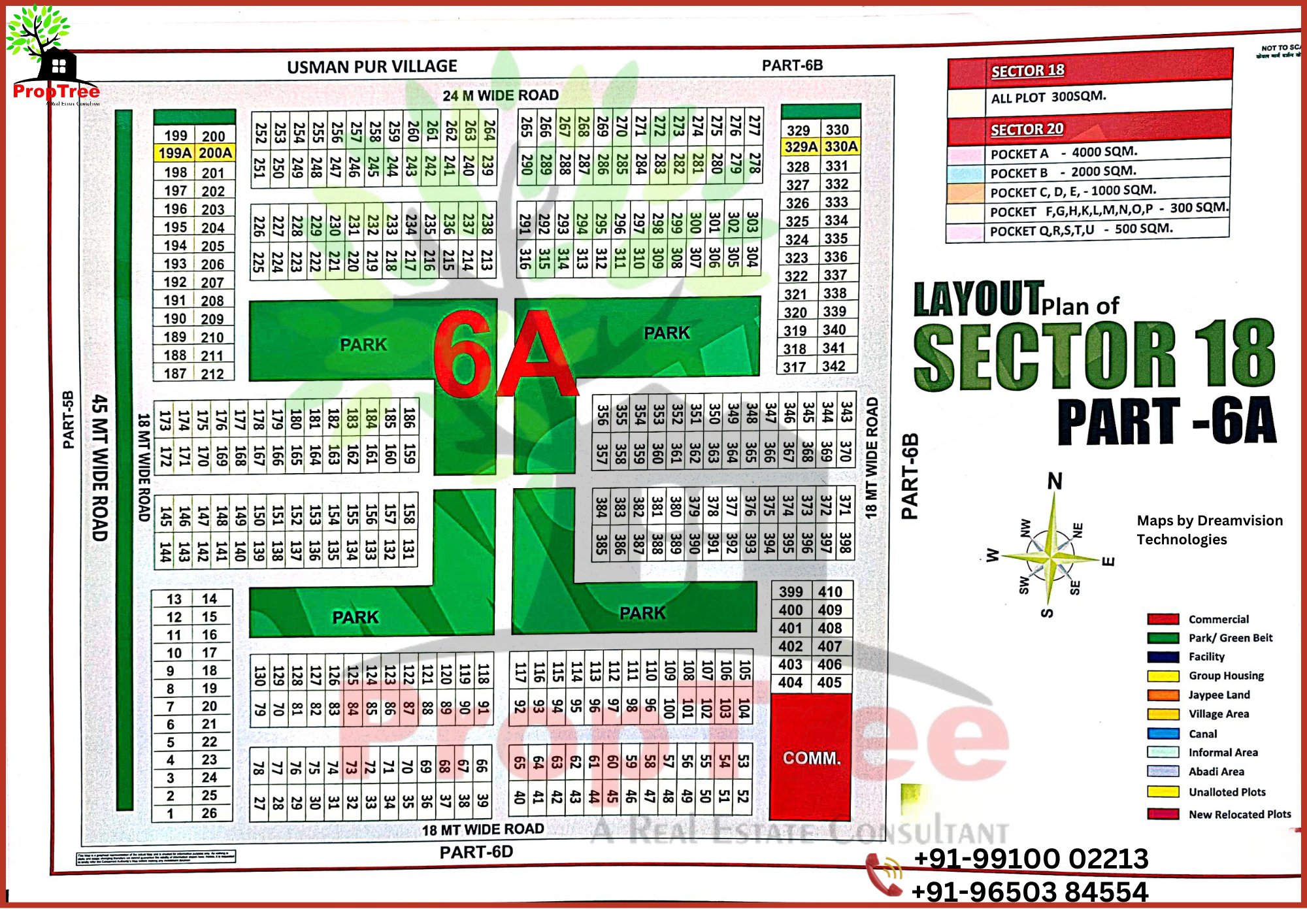 Layout Plan Of Sector-18 Part-6A Yedia