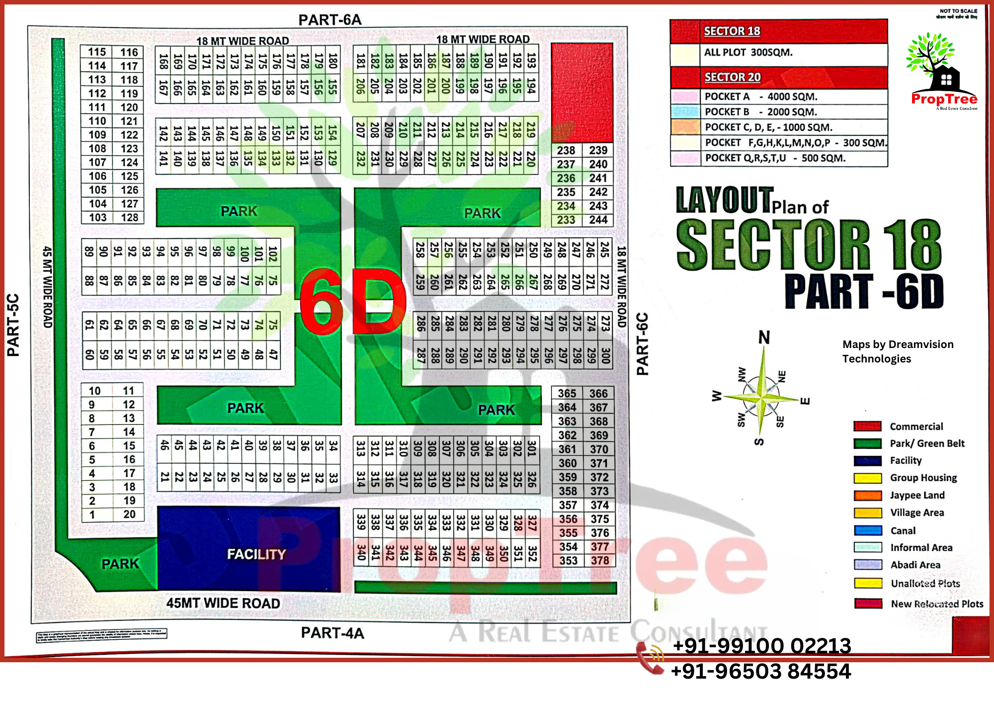 Layout Plan Of Sector-18 Part-6D Yedia