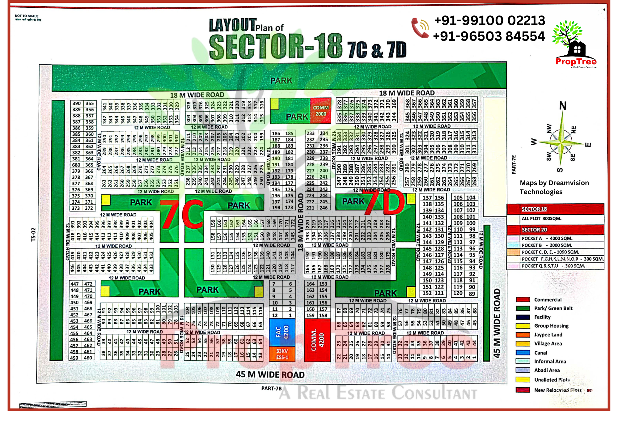 Layout Plan Of Sector-18 Part-7C & 7D Yedia