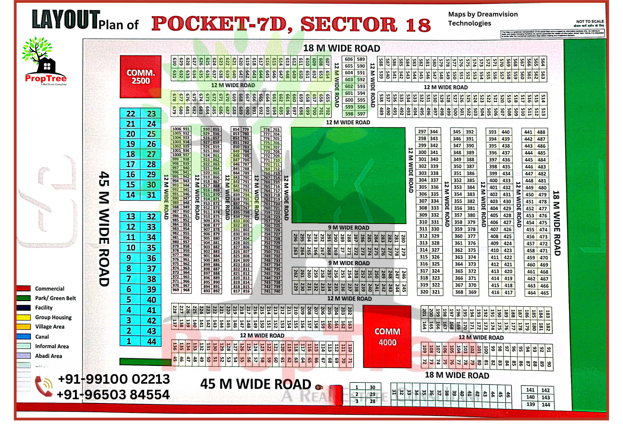 Layout Plan Of Sector-18 Pocket-7D Yedia