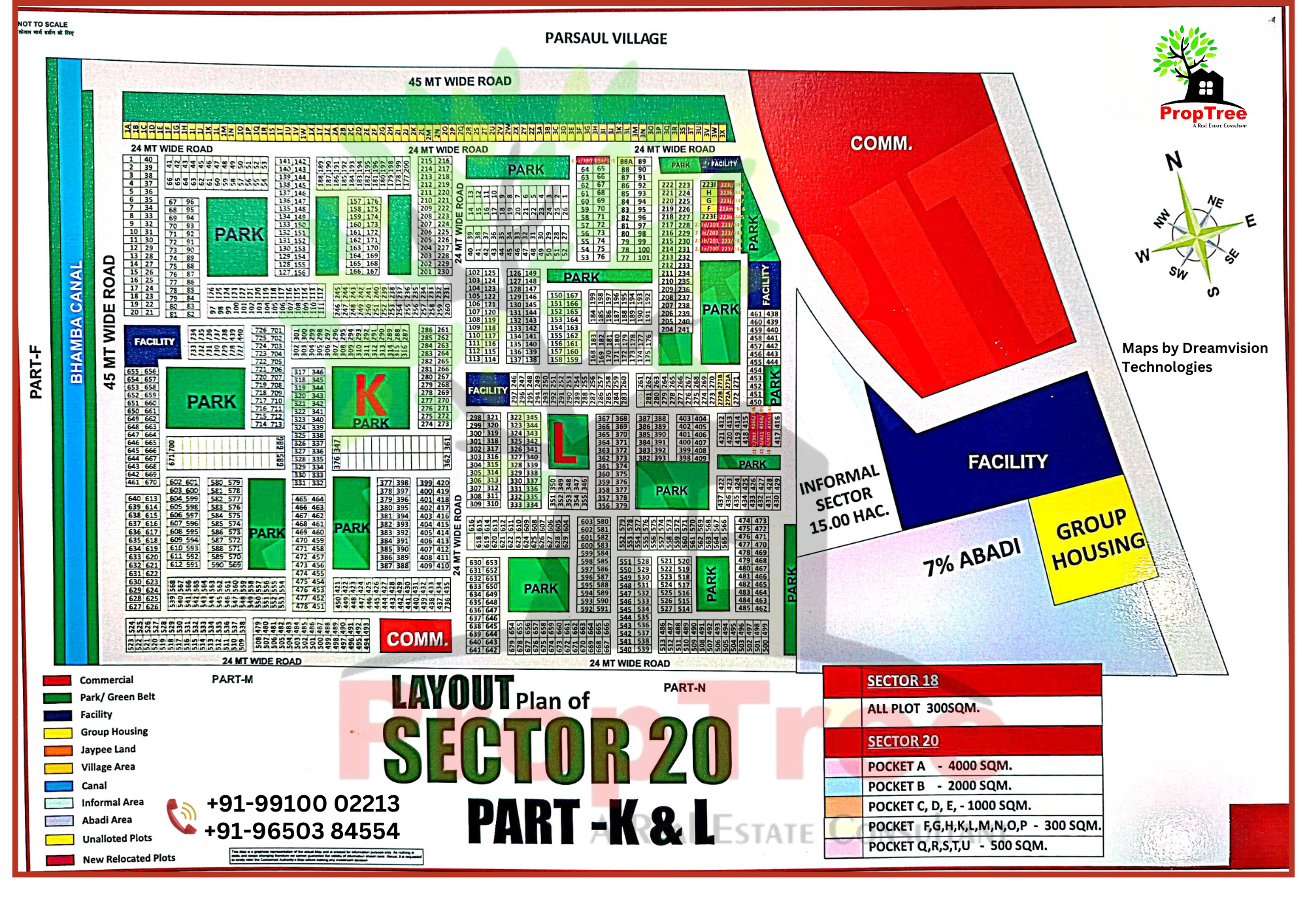 Layout Plan Of Sector-20 Part-K&L Yedia