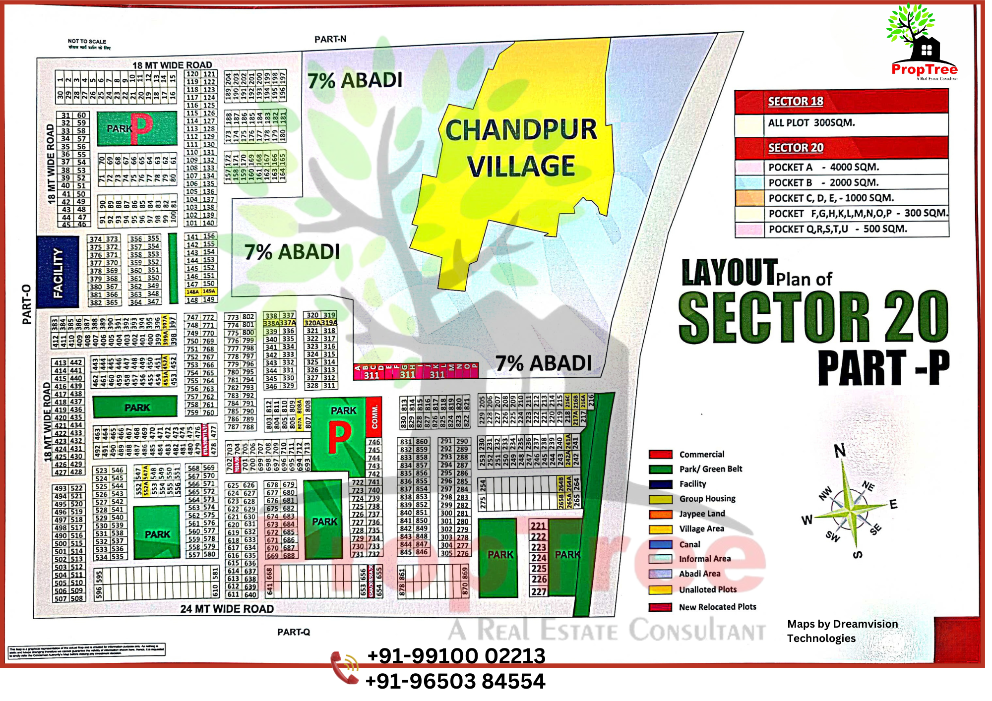 Layout Plan Of Sector-20 Part-P Yedia