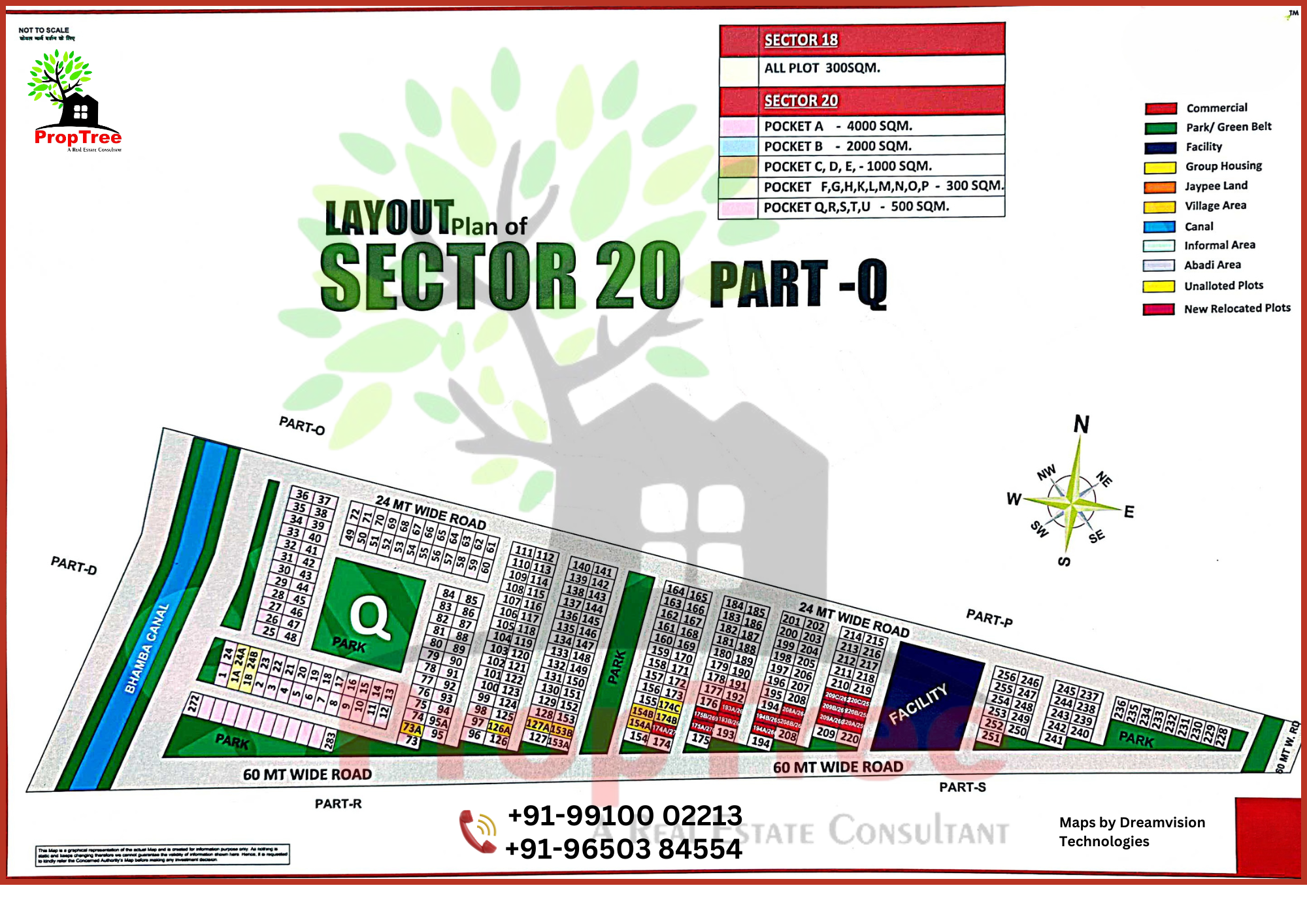 Layout Plan Of Sector-20 Part-Q Yedia