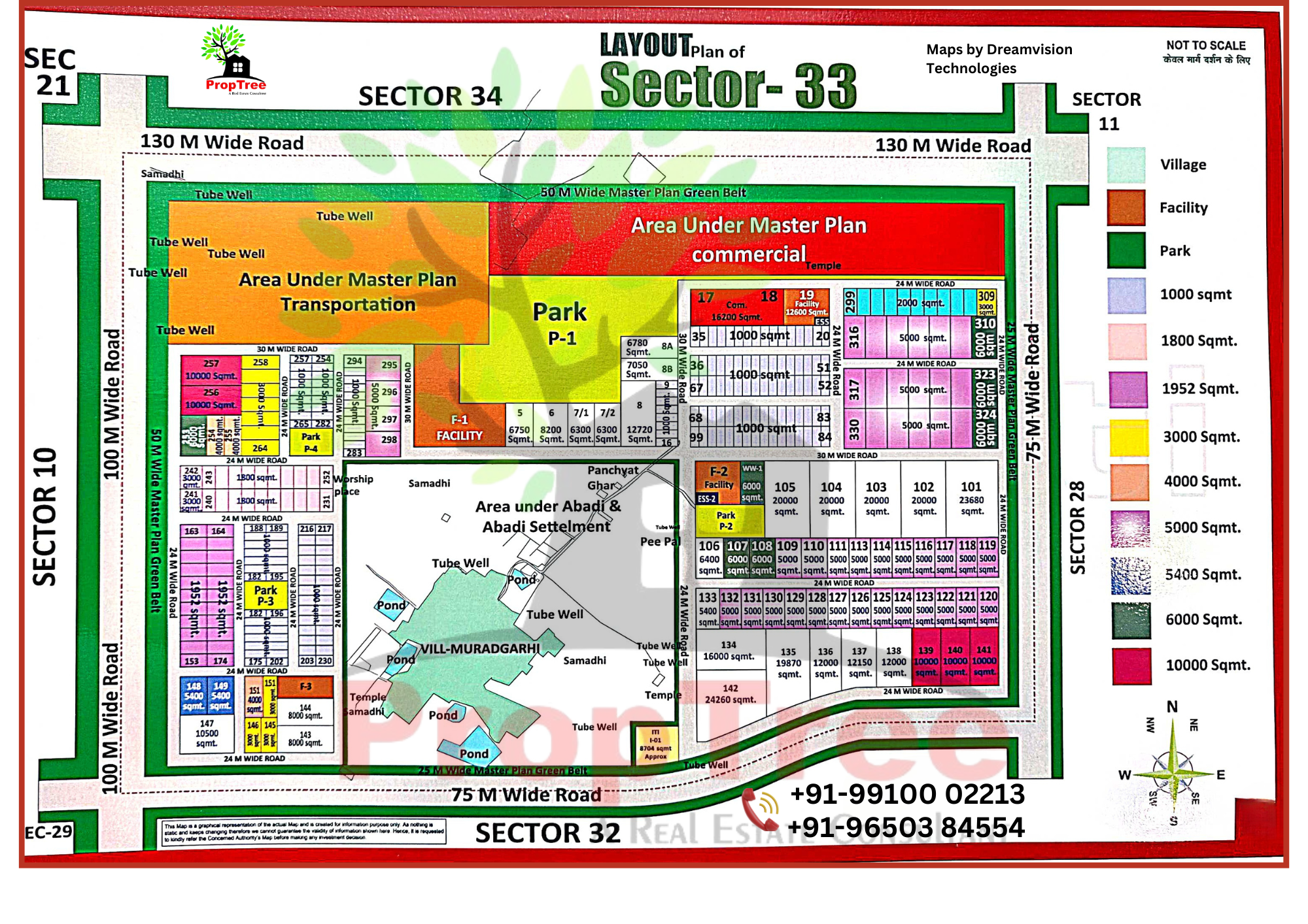 Layout Plan Of Sector-33 Part-U Yedia