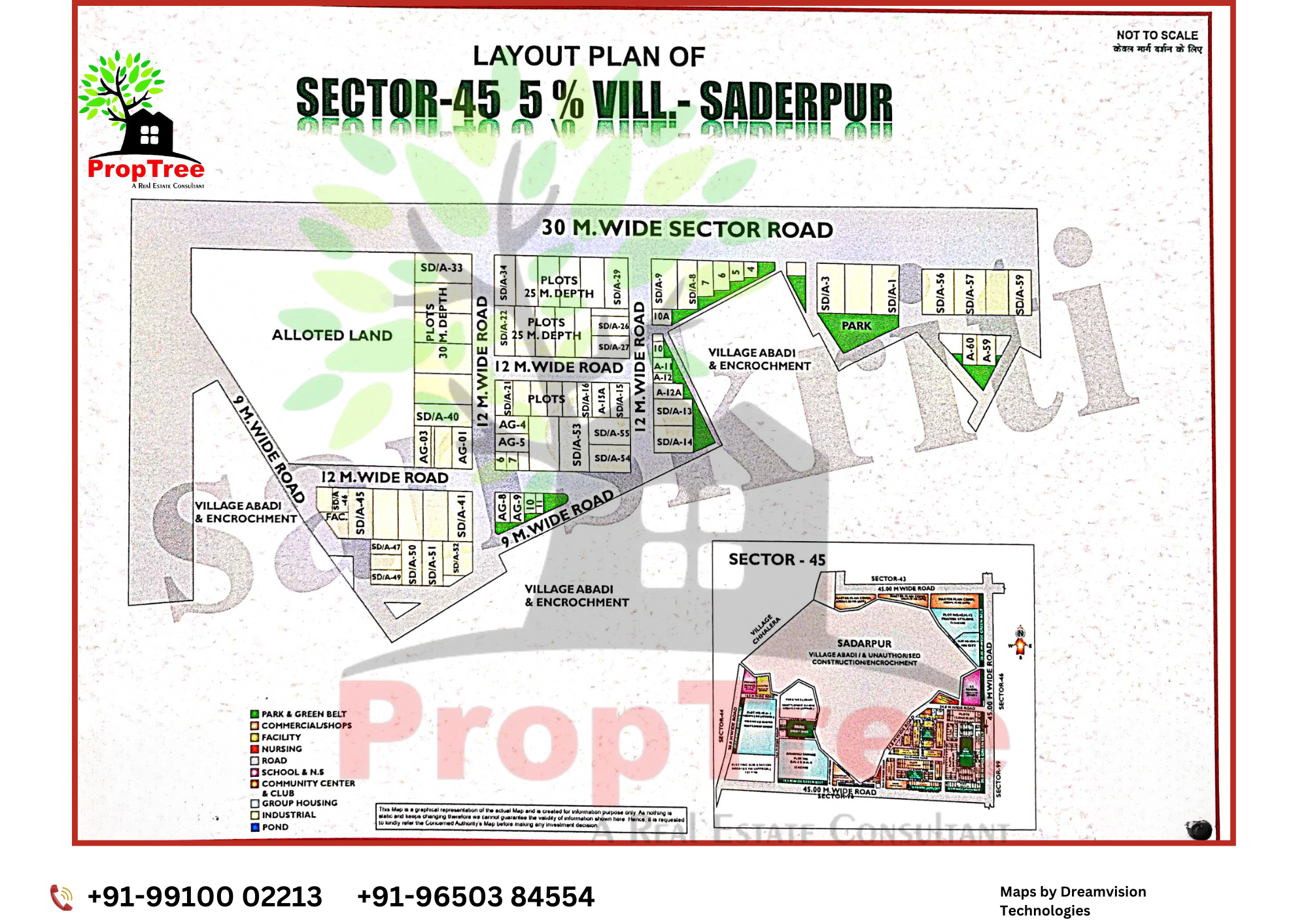 Layout Plan Of Sector-45 5% Saderpur