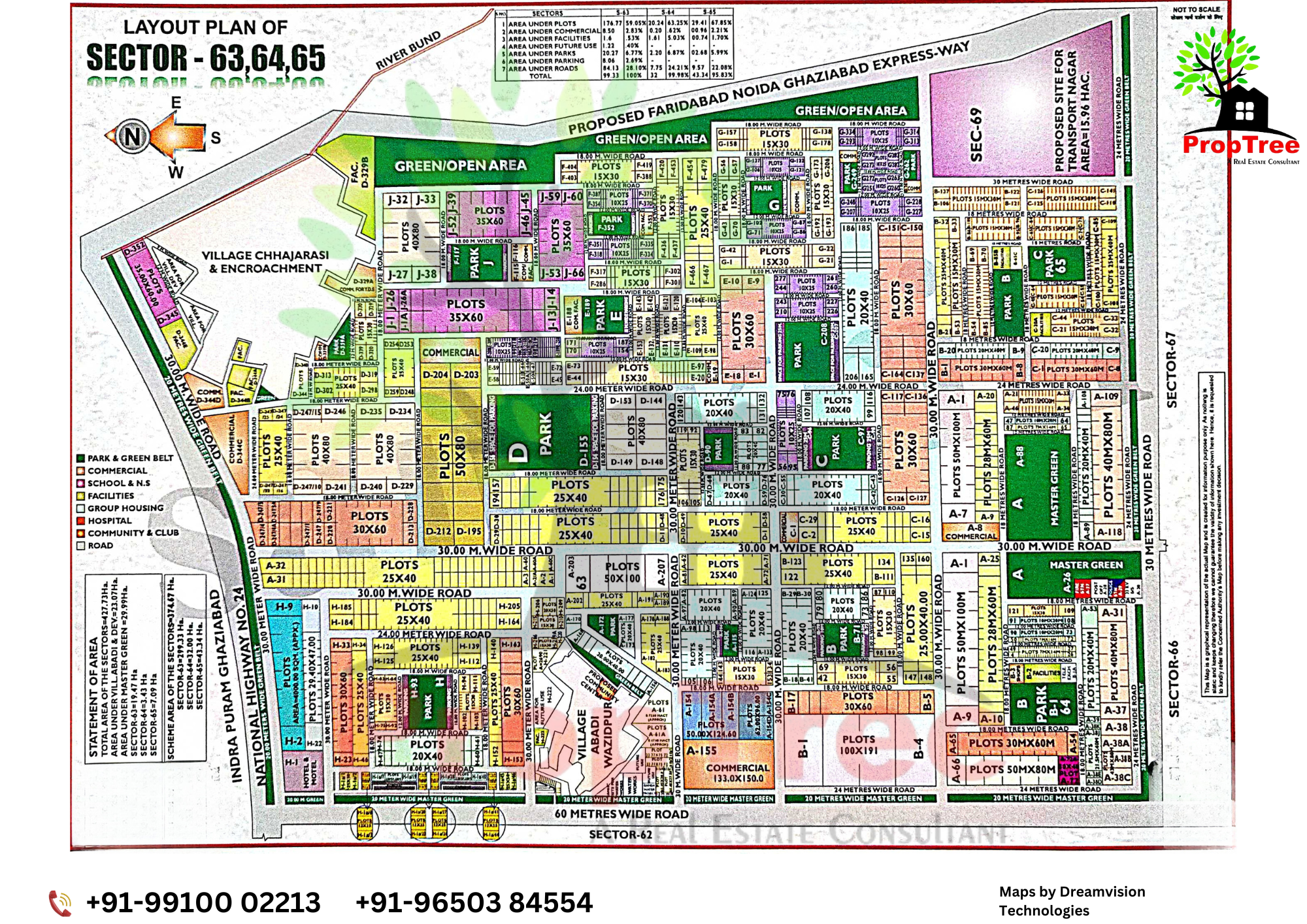 Layout Plan Of Sector-63,64,65