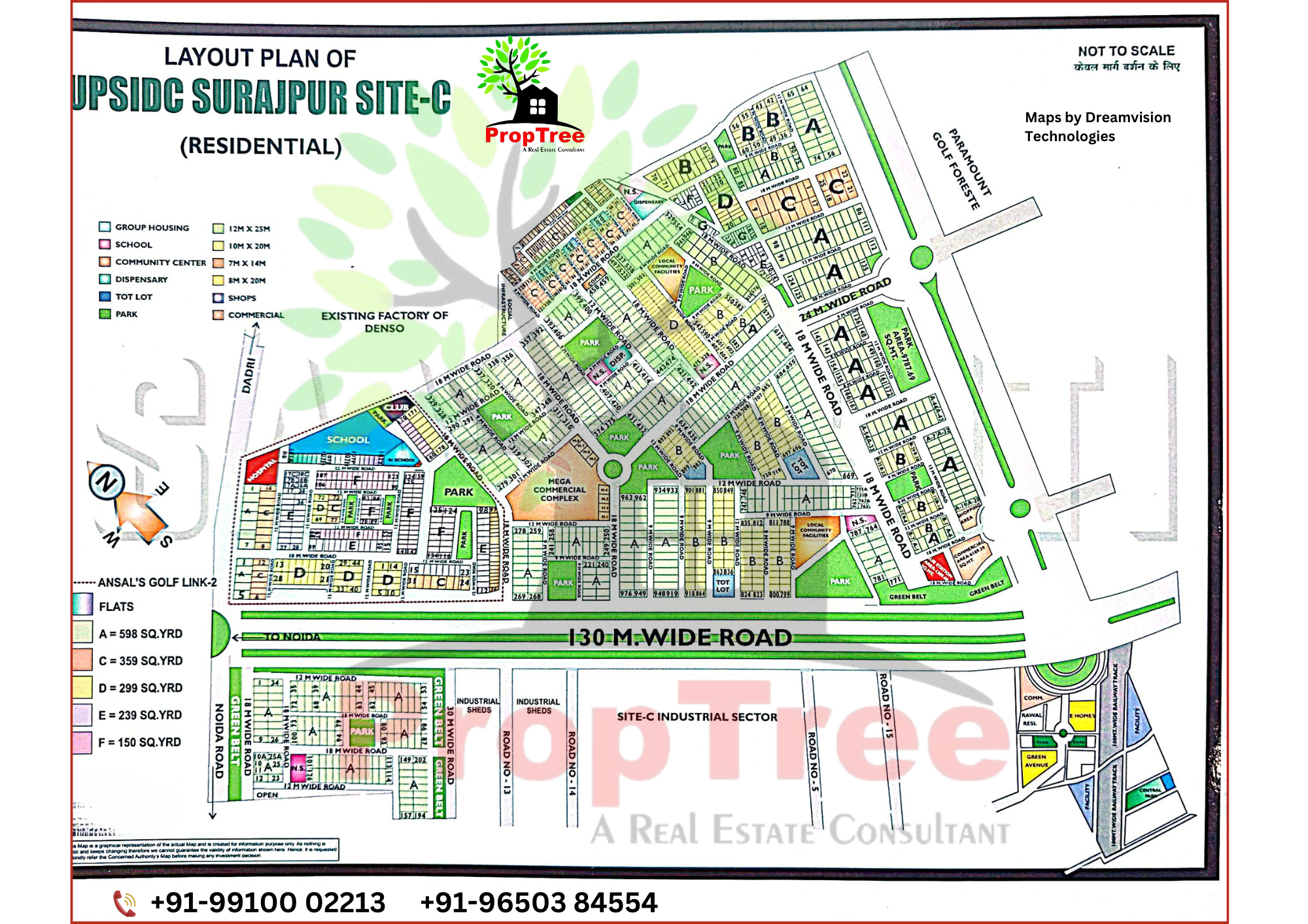 Layout Plan Of UPSIDC Surajpur Site-C